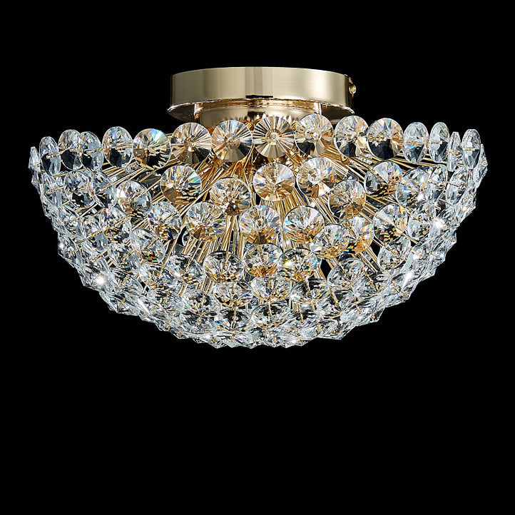 Contemporary Creative Dandelion Aluminum Crystal 4/5/6/ Light Flush Mount Ceiling Light For Living Room