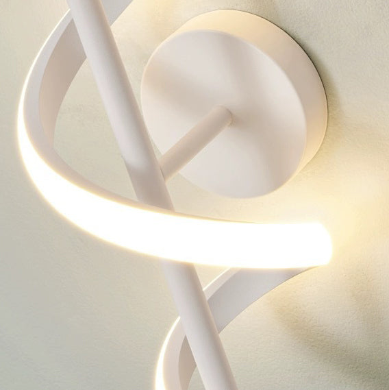 Modern Minimalist Spiral Hardware Aluminum Silicone LED Wall Sconce Lamp For Living Room