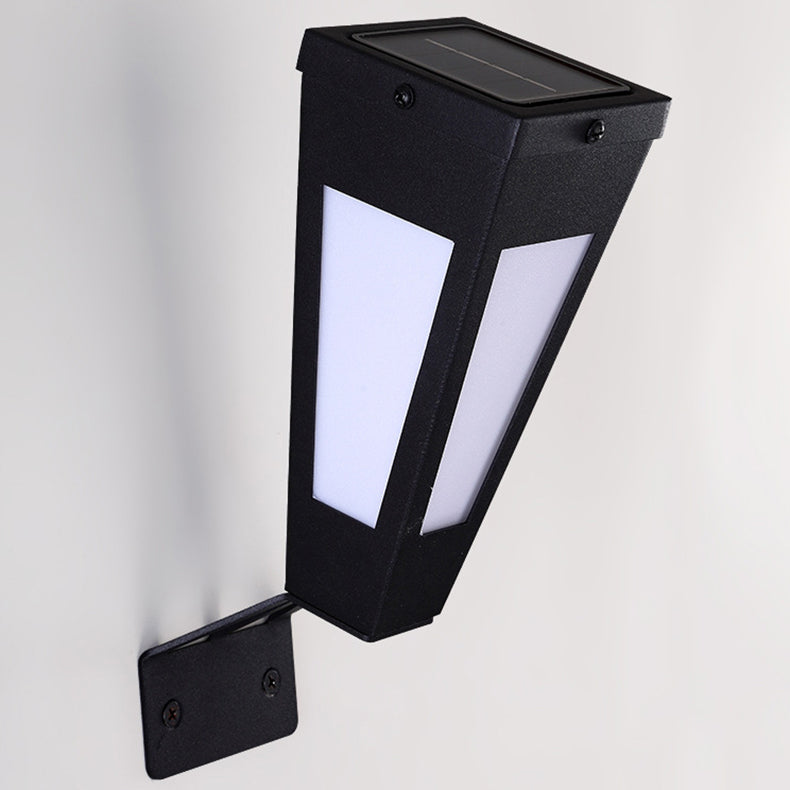 Contemporary Industrial Intelligent Sensor LED Solar Waterproof Wall Sconce Lamp For Outdoor Patio