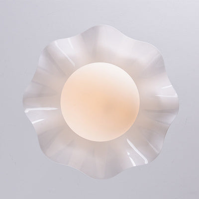 Modern Minimalist Petal Orb Acrylic Glass 1-Light Pendant Light For Living Room