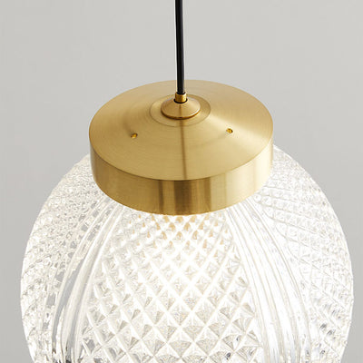 Nordic Light Luxury Simple Glass Ball 1-Light Pendant Light