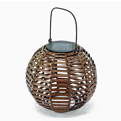 Contemporary Creative Round Iron Plastic Solar LED Table Lamp For Living Room