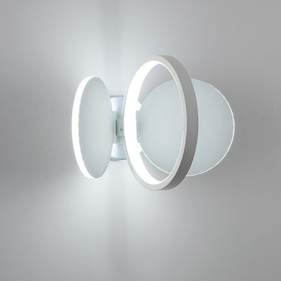 Modern Minimalist Round Aluminum Iron Silicone LED Wall Sconce Lamp For Bedroom