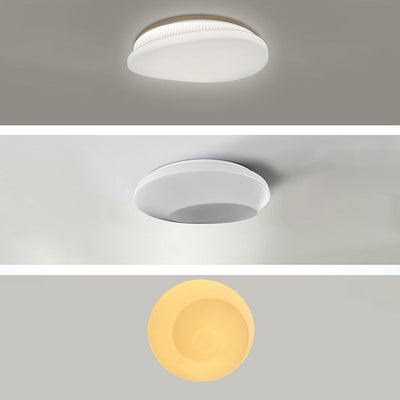 Contemporary Simplicity Acrylic Round Shade Iron LED Flush Mount Ceiling Light For Living Room