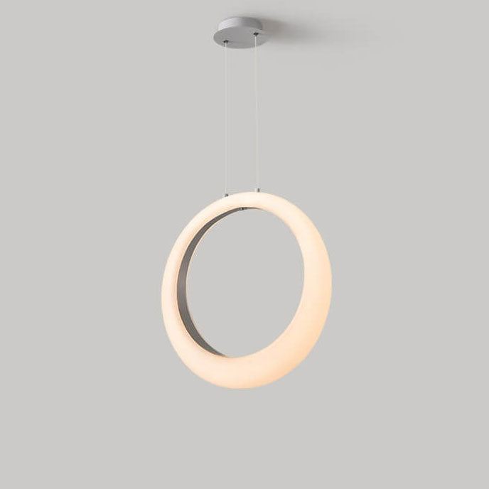 Modern Minimalist PE Circle Moon LED Pendant Light