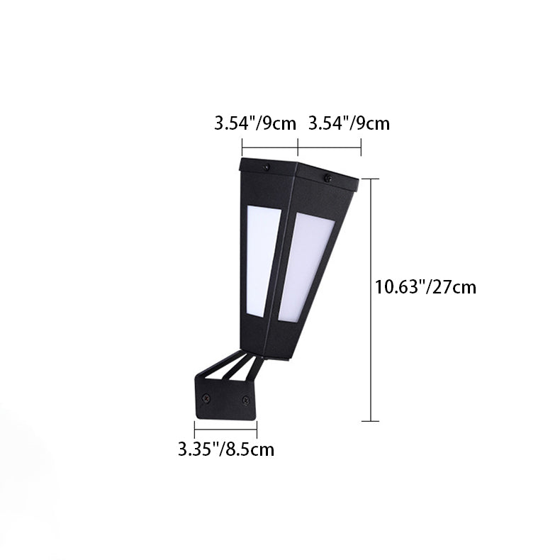 Contemporary Industrial Intelligent Sensor LED Solar Waterproof Wall Sconce Lamp For Outdoor Patio