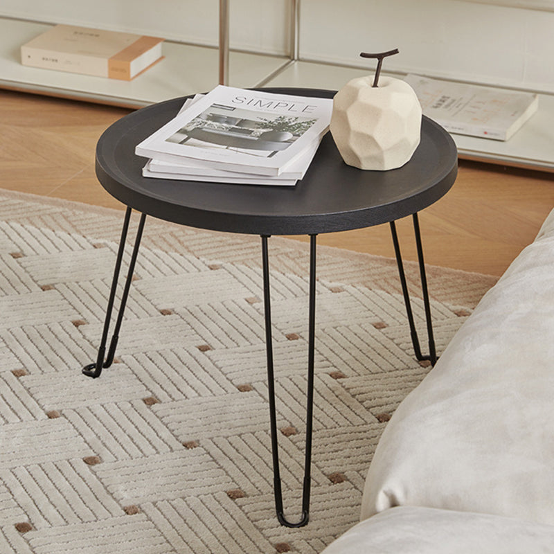 Modern Minimalist Round PP Carbon Steel Metal Coffee Table Foldable For Living Room