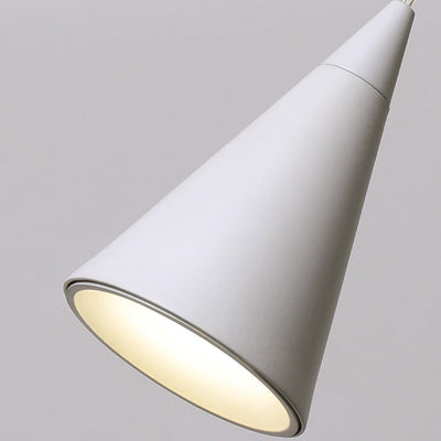 Modern Minimalist Cone Iron Aluminum Acrylic LED Pendant Light For Bedroom