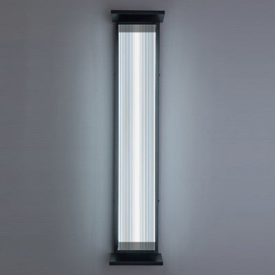 Modern Minimalist Waterproof Rectangular Stainless Steel Acrylic LED Wall Sconce Lamp For Outdoor Patio