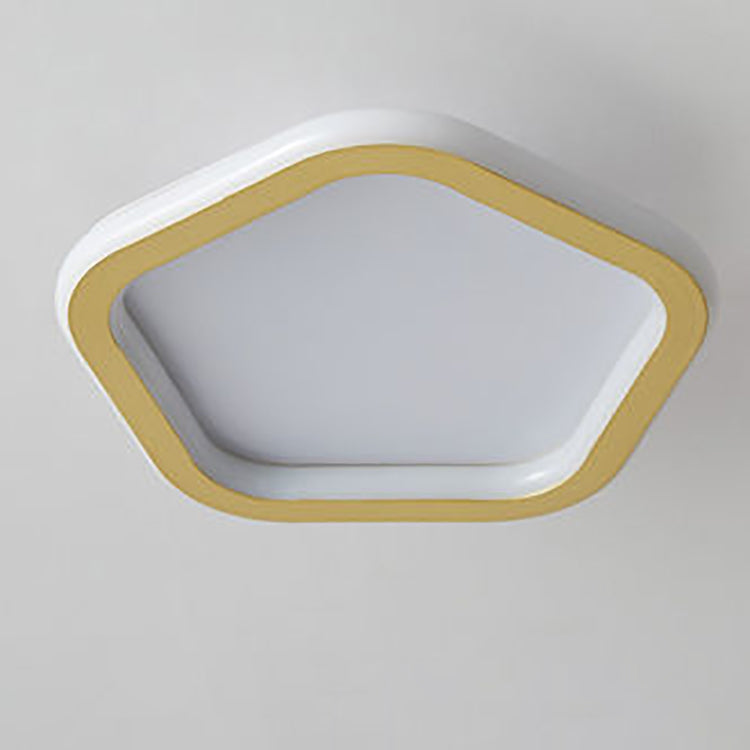 Contemporary Nordic Geometric Iron LED Flush Mount Ceiling Light For Hallway