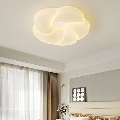 Modern Minimalist PE Cookie Cloud Shape Iron LED Flush Mount Ceiling Light For Bedroom