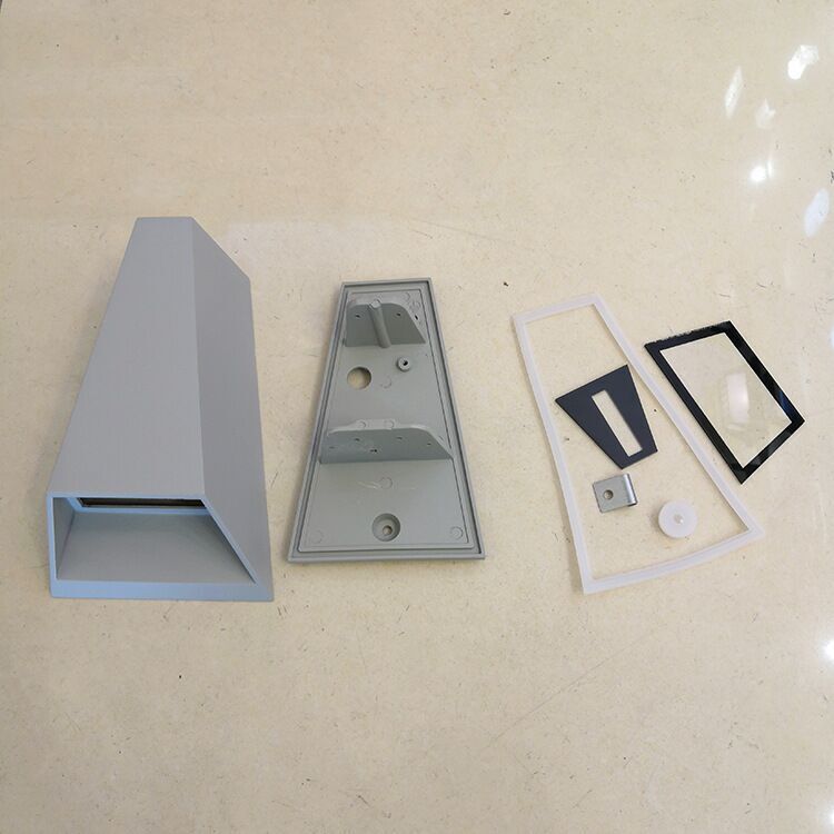 Modern Minimalist Trapezoidal Aluminum Silicone PVC Lens LED Outdoor Wall Sconce Lamp For Garden