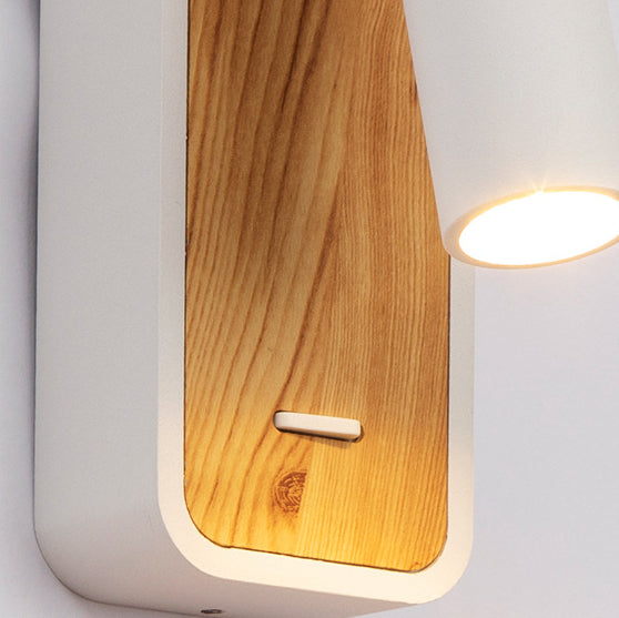 Modern Minimalist Rotatable Bowl Cylinder Aluminum Acrylic LED Wall Sconce Lamp For Bedroom