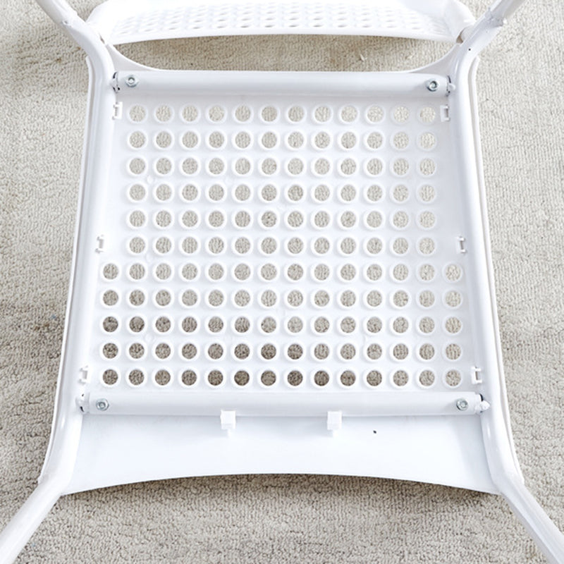 Modern Minimalist Square Plastic Iron Multi-Holes Dining Chair Backrest For Dining Room