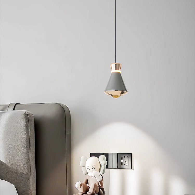 Contemporary Nordic Tapered Aluminum Acrylic LED Pendant Light For Living Room