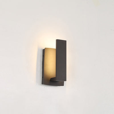 Contemporary Simplicity Geometric Design Aluminum Outdoor Waterproof LED Wall Sconce Lamp For Garden