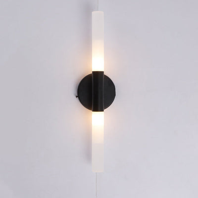 Modern Minimalist Aluminum Iron Cylinder LED Wall Sconce Lamp For Living Room