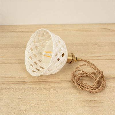 Nordic Minimalist Ceramic Hollow Design Dome Brass 1-Light Pendant Light