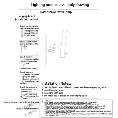 Modern Minimalist Rectangular Curved Iron 1-Light Wall Sconce Lamp For Bedroom