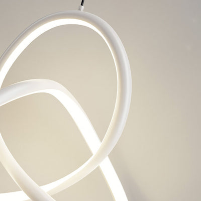 Modern Minimalist Triangular Ring-Shaped Aluminum Silicone LED Pendant Light