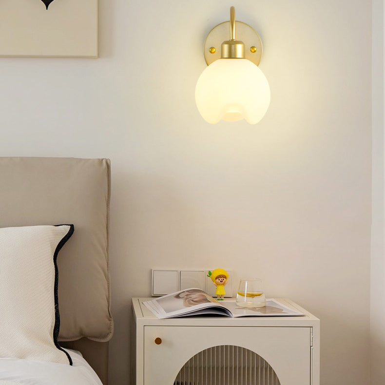 Modern Simplicity Iron ABS Flower 1-Light Wall Sconce Lamp For Bedside