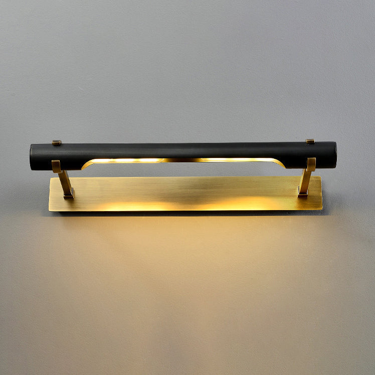 Contemporary Luxury Antique Brass Strip 2-Light Mirror Front Wall Sconce Lamp For Bathroom