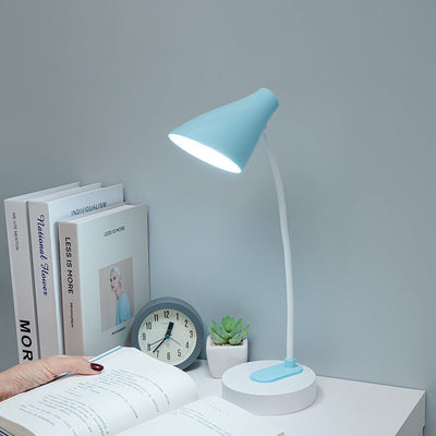 Nordic Modern Plastic Round Foldable LED USB Table Lamp