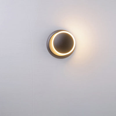 Modern Minimalist Round Rotatable Aluminum PC LED Wall Sconce Lamp For Bedroom