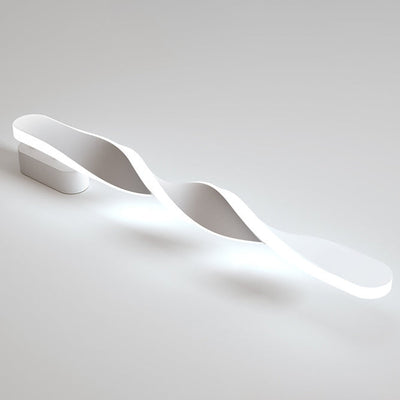 Modern Minimalist Spiral Long Aluminum Silicone LED Wall Sconce Lamp For Living Room