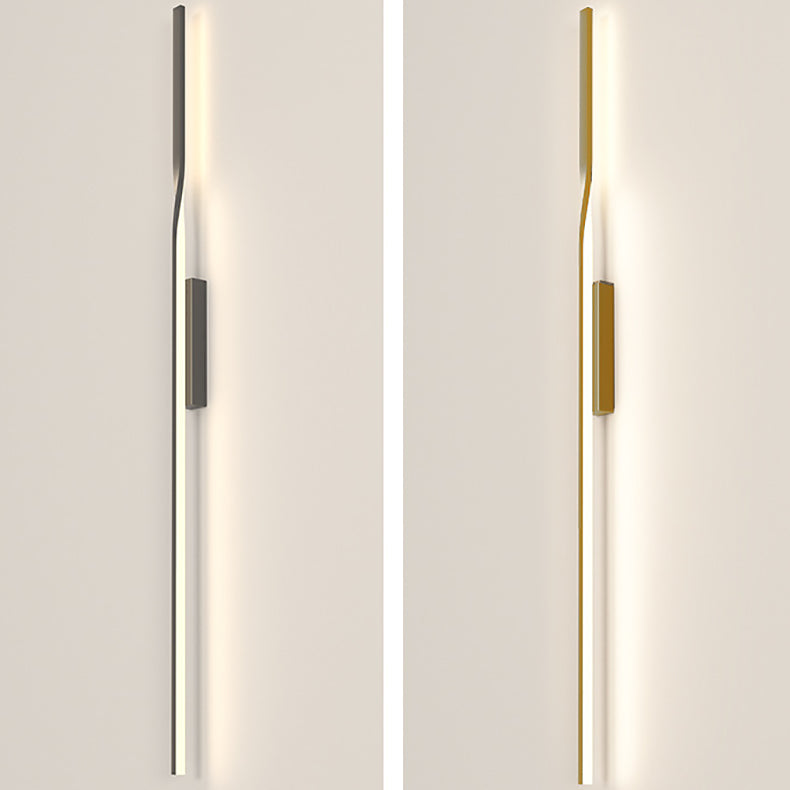 Modern Minimalist Aluminum Straight Line Silicone LED Wall Sconce Lamp For Living Room