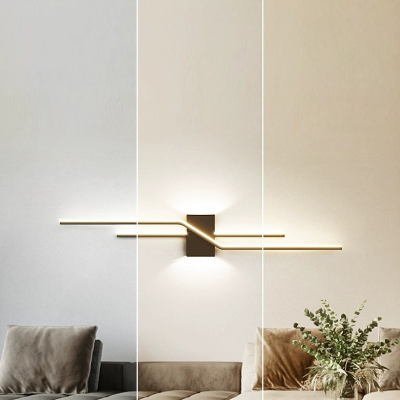 Applique murale LED moderne et minimaliste en aluminium, longue ligne droite, lampe pour salon 