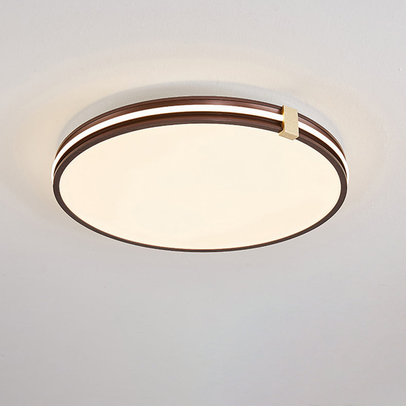 Modern Minimalist Round Square Aluminum Acrylic LED Flush Mount Ceiling Light For Bedroom