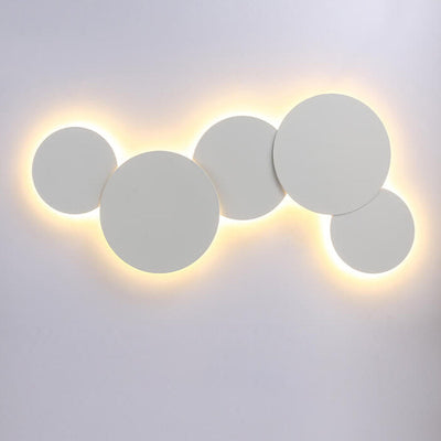 Modern Minimalist Round Eclipse Iron LED Wall Sconce Lamp For Living Room