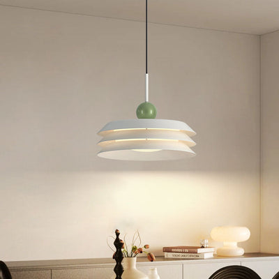 Modern Minimalist Three-Layer UFO Acrylic Rocker Glass LED Pendant Light for Living Room