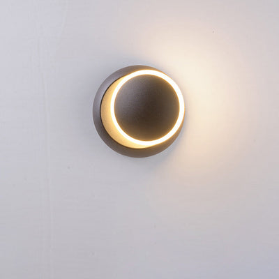 Modern Minimalist Round Rotatable Aluminum PC LED Wall Sconce Lamp For Bedroom