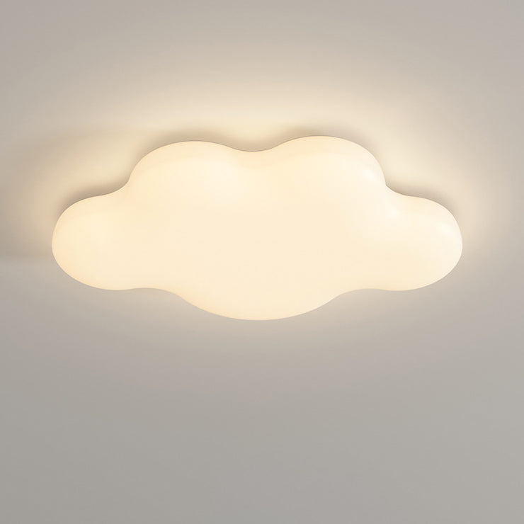 Modern Simplicity Iron PE Cloud LED Flush Mount Ceiling Light For Bedroom