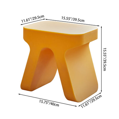 Modern Minimalist Rectangular PE Plastic Low Stool For Living Room