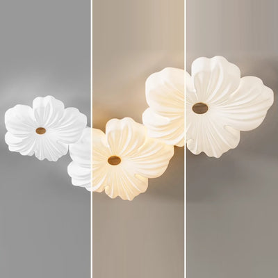 Modern Art Deco Iron Acrylic Flower LED Flush Mount Ceiling Light For Living Room