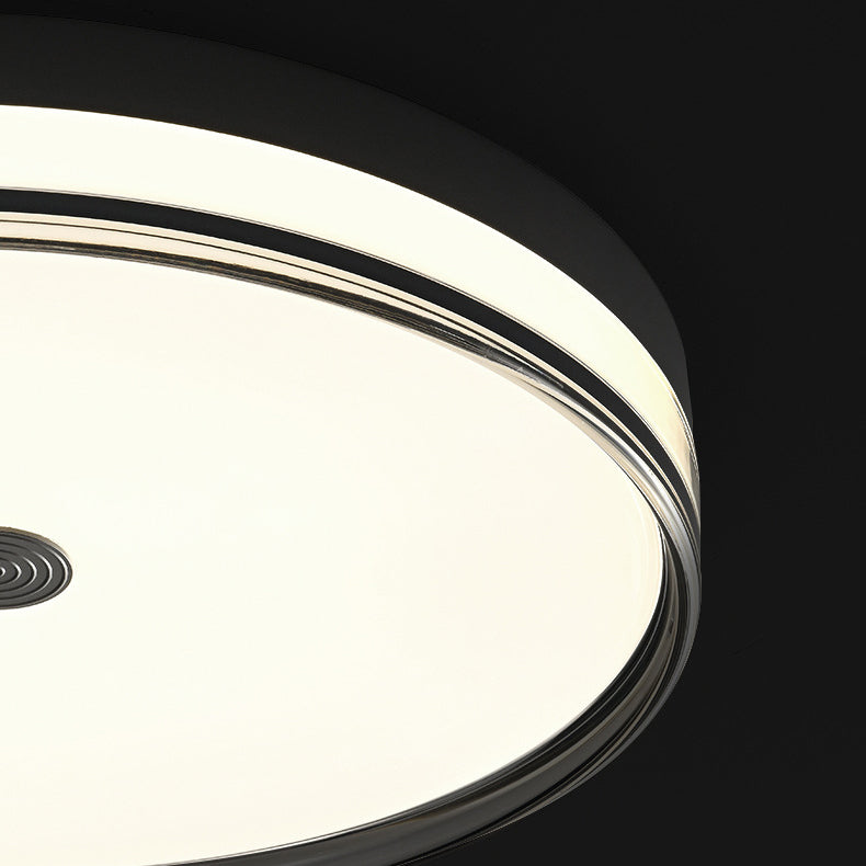 Modern Minimalist Round Metal Acrylic LED Flush Mount Ceiling Light For Bedroom