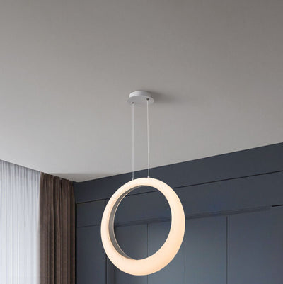 Modern Minimalist PE Circle Moon LED Pendant Light