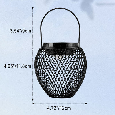 Traditional European Solar Waterproof Iron ABS Lantern Hollowed LED Hanging Landscape Lighting Outdoor Light For Garden