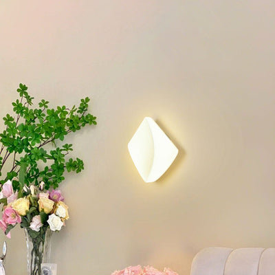 Contemporary Creative PE Geometric Shade Hardware LED Wall Sconce Lamp For Bedroom