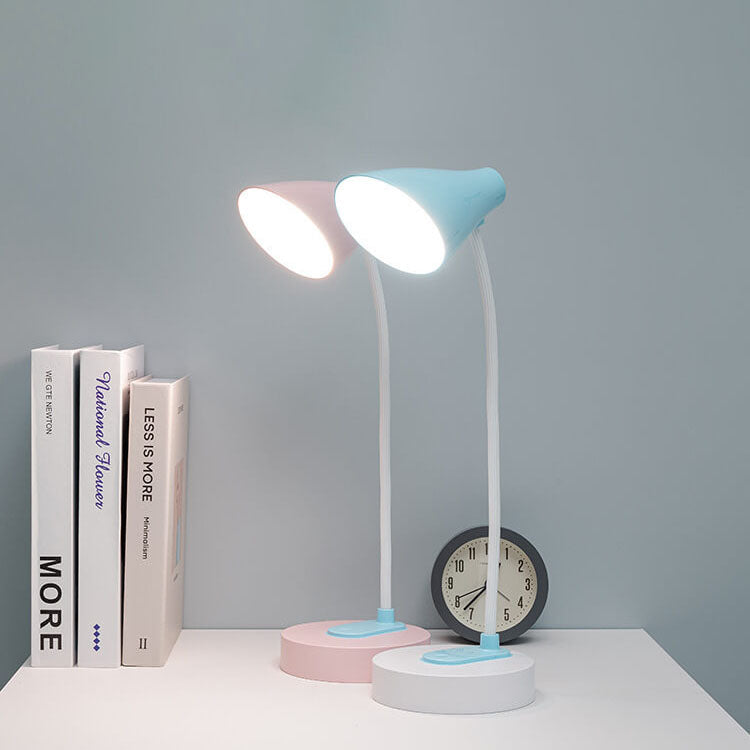 Nordic Modern Plastic Round Foldable LED USB Table Lamp