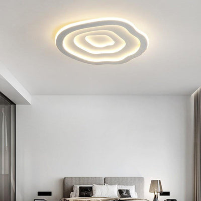 Modern Minimalist Multi-Layer Cloudy Iron Acrylic LED Flush Mount Ceiling Light For Living Room