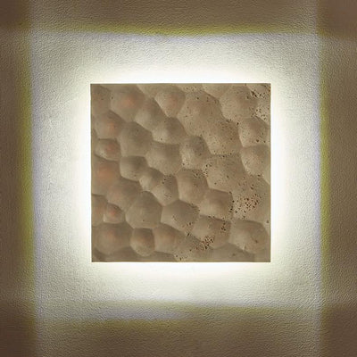 Contemporary Creative Stone Square LED Wall Sconce Lamp For Living Room