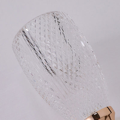 Contemporary Luxury Column Acrylic Hardware 2-Light Wall Sconce Lamp For Living Room
