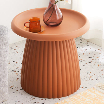 Contemporary Creative Round Cone Lace Base PP Plastic Coffee Table For Living Room