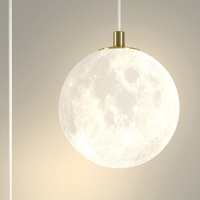 Contemporary Creative Cartoon Acrylic Aircraft Moon Shade LED Kids Chandelier For Bedroom