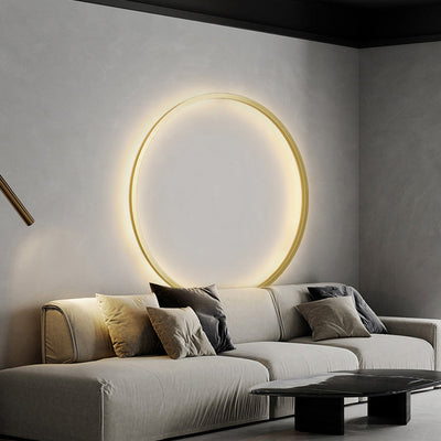 Modern Minimalist Aluminum Acrylic Round LED Wall Sconce Lamp For Bedroom