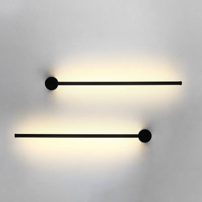 Modern Minimalist Long Aluminum Iron Silicone LED Wall Sconce Lamp For Bedroom